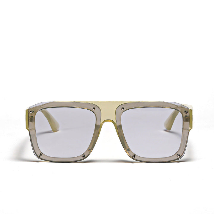 Women's Square Sunglasses with Fashionable Transparent Frame Kalsten