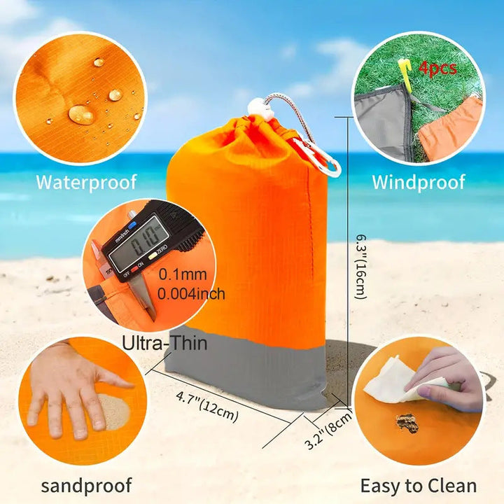 Unisex multifunctional picnic blanket with water-repellent surface Kalsten