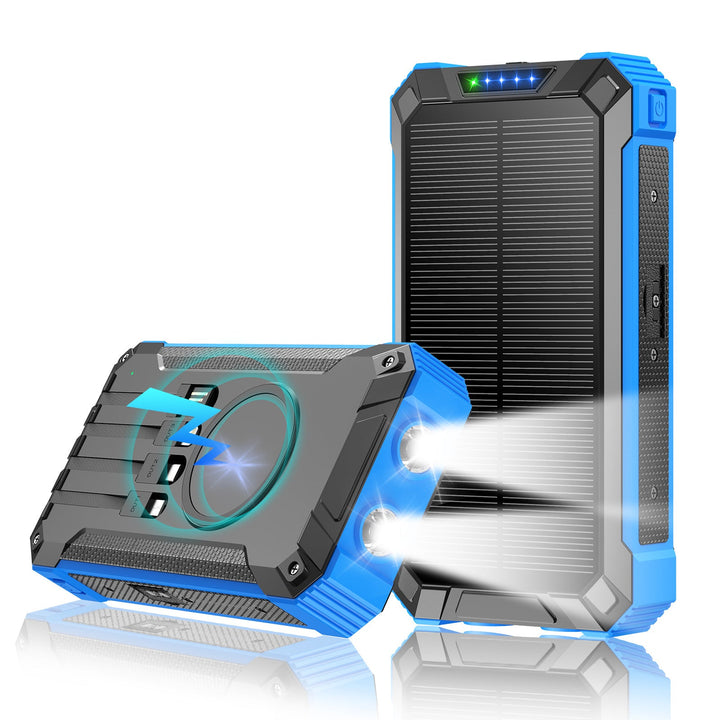 High-performance solar power bank with double LED light and fast charging function Kalsten