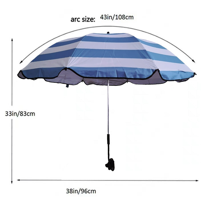 Women's Adjustable Beach Sunshade Umbrella with Ground Anchor Kalsten