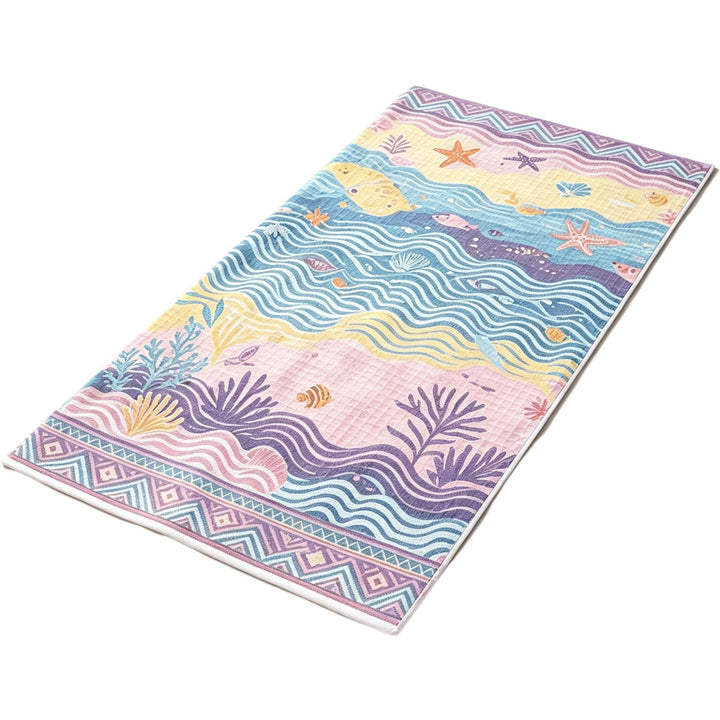 Beach blanket with maritime design and high-quality waffle structure Kalsten
