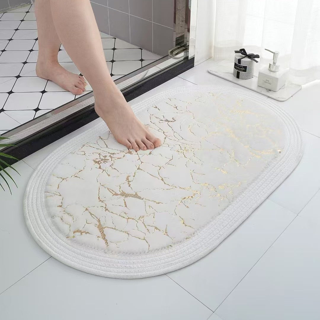 Luxurious Marble Pattern Bath Mat