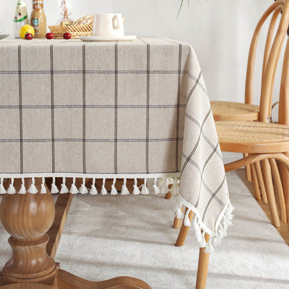Decorative Checked Tablecloth