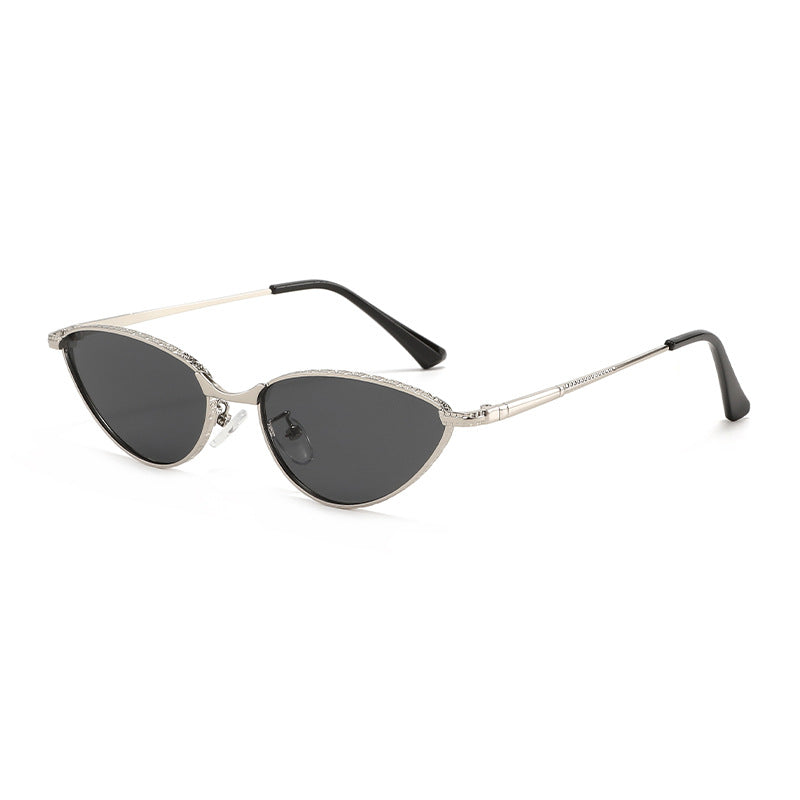 Ladies Cat-Eye Sunglasses with Rhinestone-Embellished Frame and Protective Lenses Kalsten