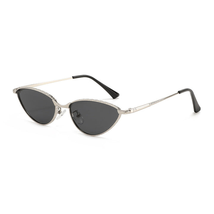 Ladies Cat-Eye Sunglasses with Rhinestone-Embellished Frame and Protective Lenses Kalsten