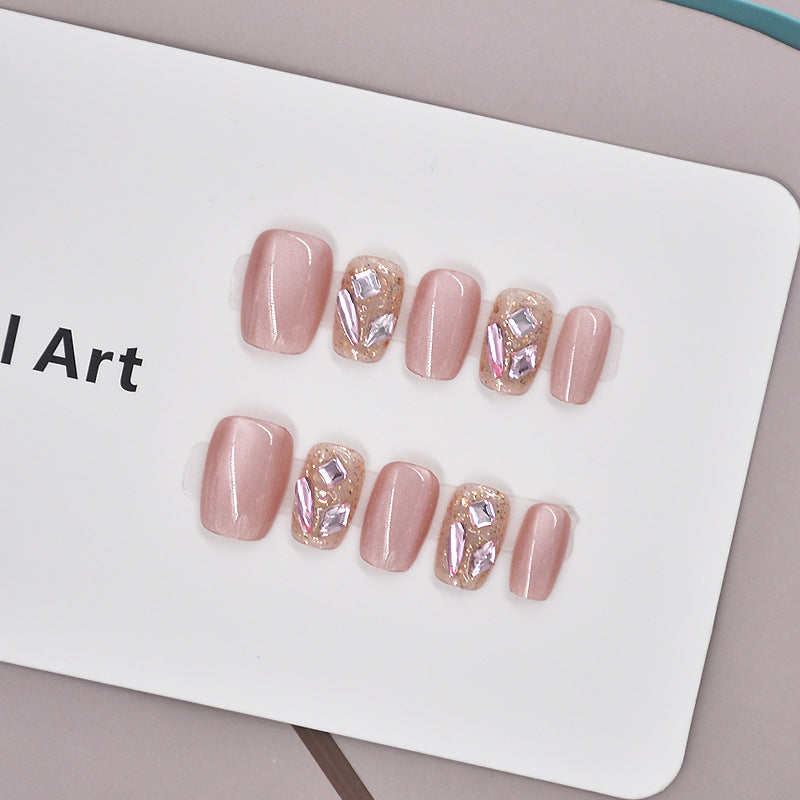 Glamorous Heart-Themed Press-On Nail Set Kalsten