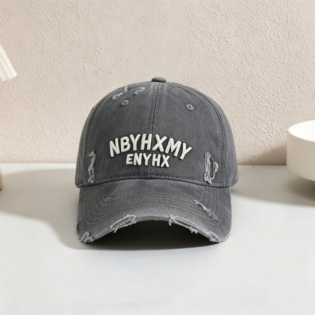 Men's Casual Distressed Textured Baseball Cap Kalsten