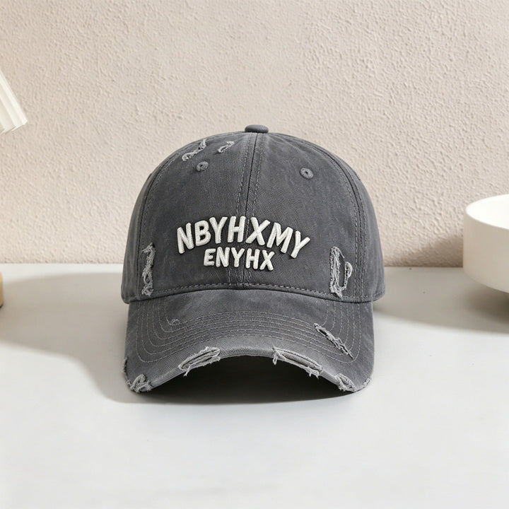 Men's Casual Distressed Textured Baseball Cap Kalsten