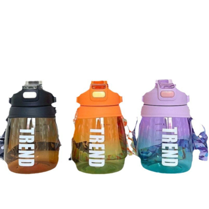 Women's multifunctional water bottle with safety closure and ergonomic carrying handle Kalsten