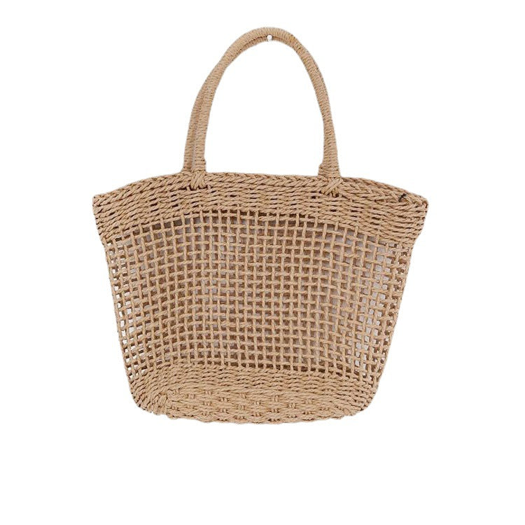 Elegant basket bag with stylish weaving and fashionable scarf Kalsten