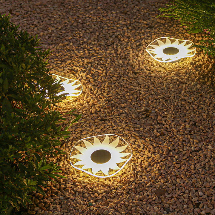 Decorative Solar Acrylic Petal Garden Stake LED Pathway Light Kalsten