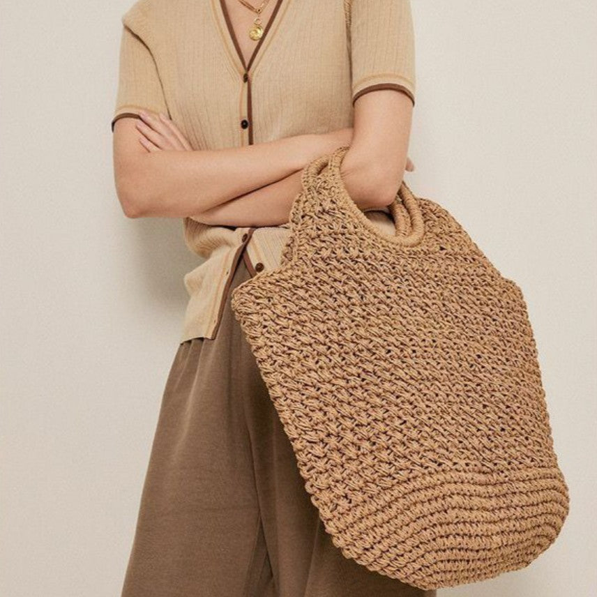 Handmade basket bag with innovative round design Kalsten