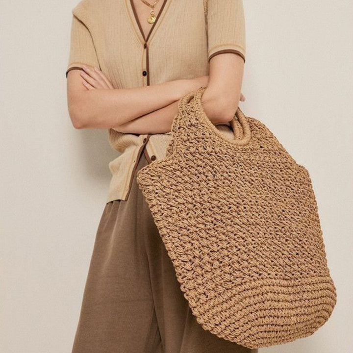 Handmade basket bag with innovative round design Kalsten