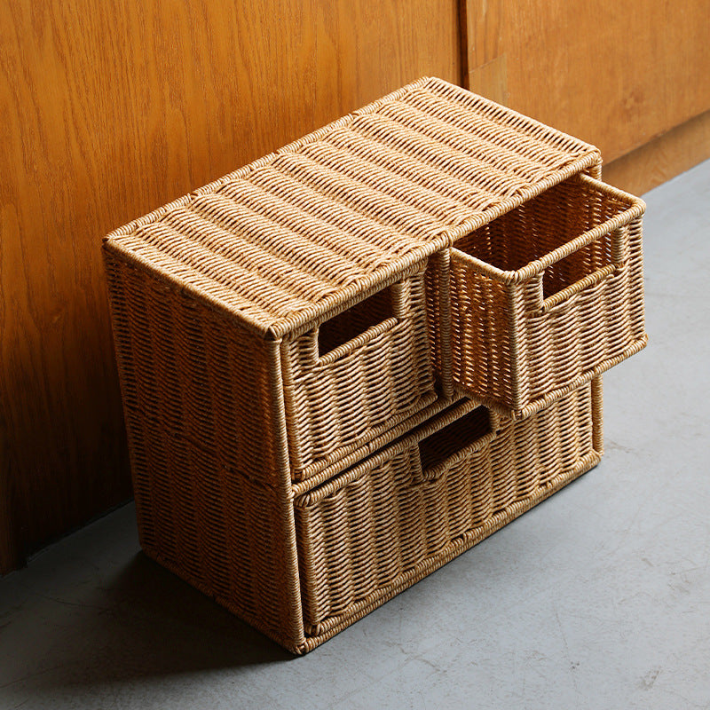 Multi-Drawer Wicker Storage Organizer Kalsten