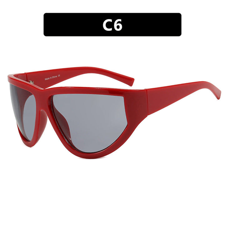 Women's futuristic sunglasses with sporty design and flexible lenses Kalsten