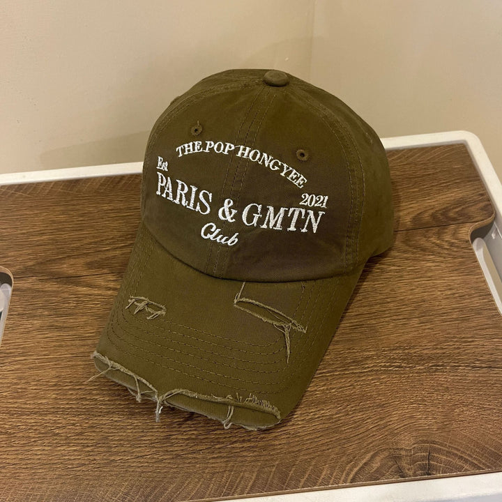 Men's Distressed Cotton Twill Baseball Cap Kalsten