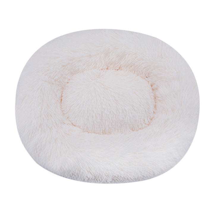 Luxurious Plush Round Dog Bed