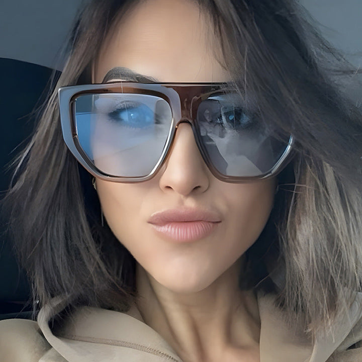 Women's fashionable oversized sunglasses with innovative Kalsten frame
