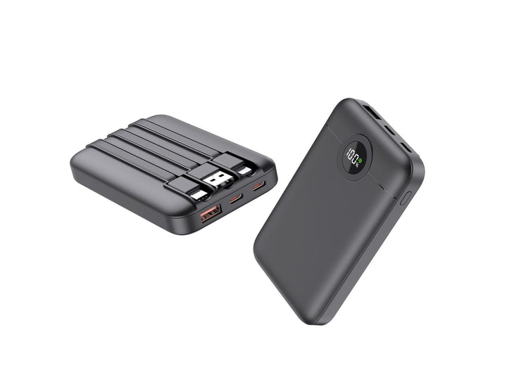 Portable power bank with intelligent cable management and LED charging status display Kalsten