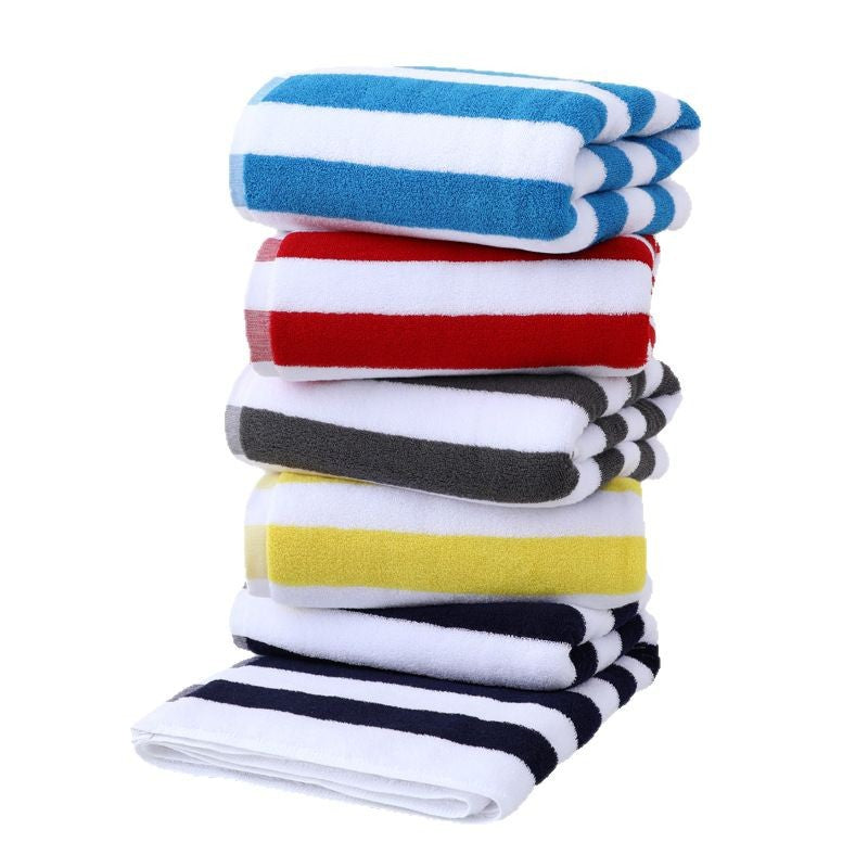 Luxurious Beach Towel With Elegant Striped Pattern Kalsten