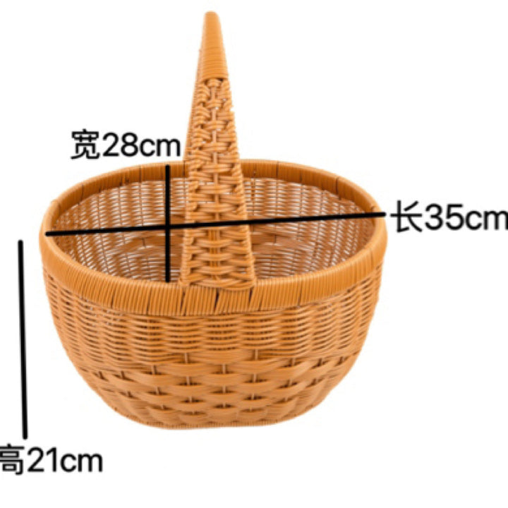 Ladies Handmade Rattan Shopping Basket Kalsten