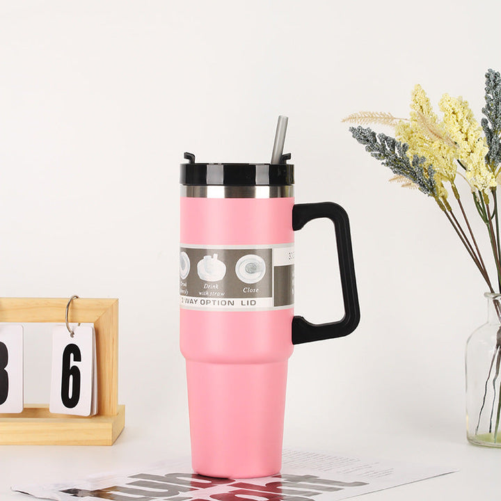 Ladies Insulated Portable Drinking Cup with Straw Kalsten