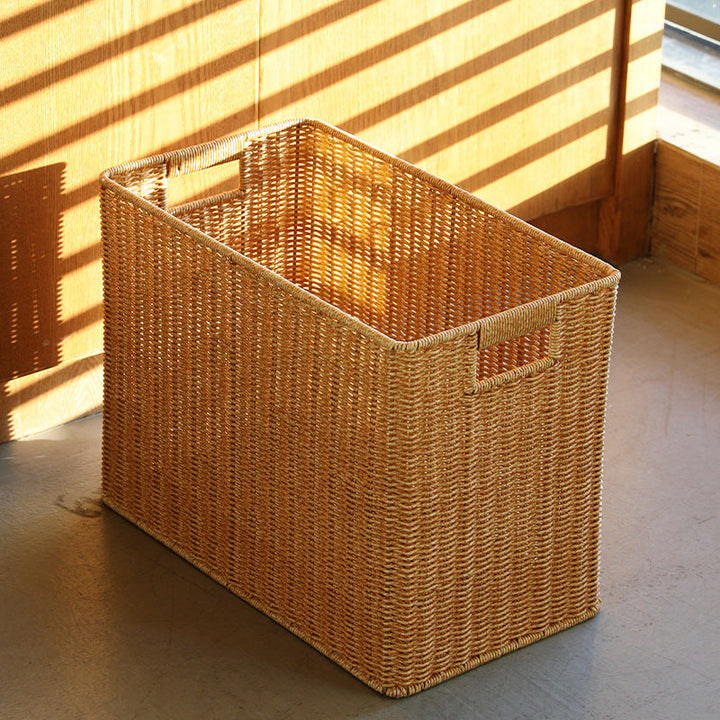 Rectangular Woven Storage Bin with Handles Kalsten