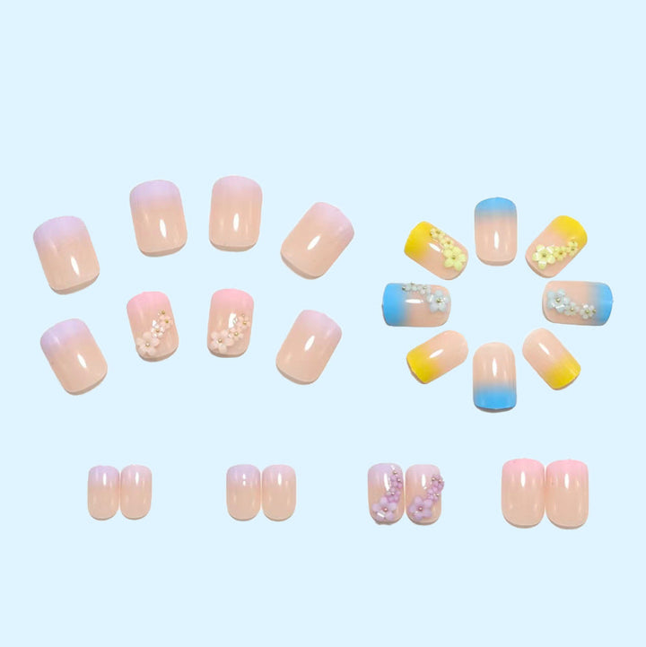 Artificial Nails in Stylish Flower Design Kalsten
