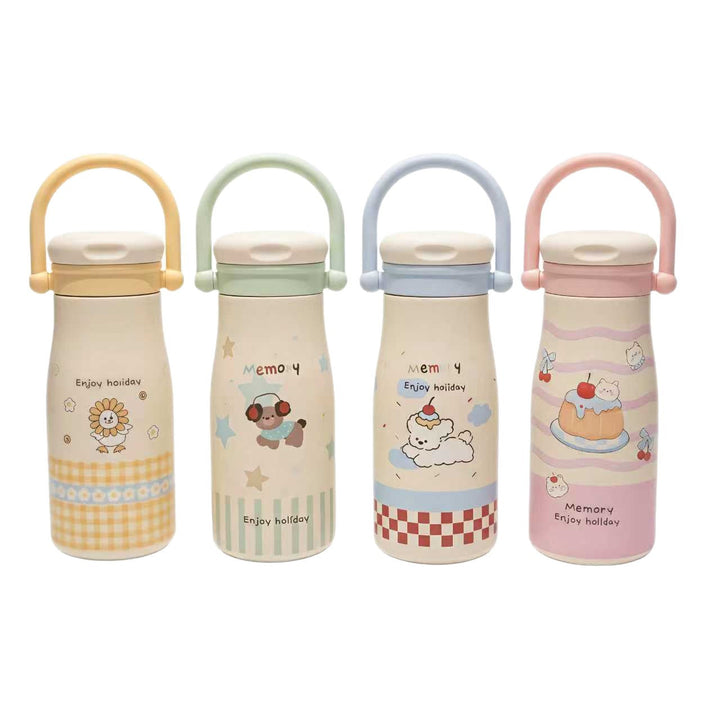 Women's Insulated Drinking Bottle with Safe Closure and Practical Carry Handle Kalsten