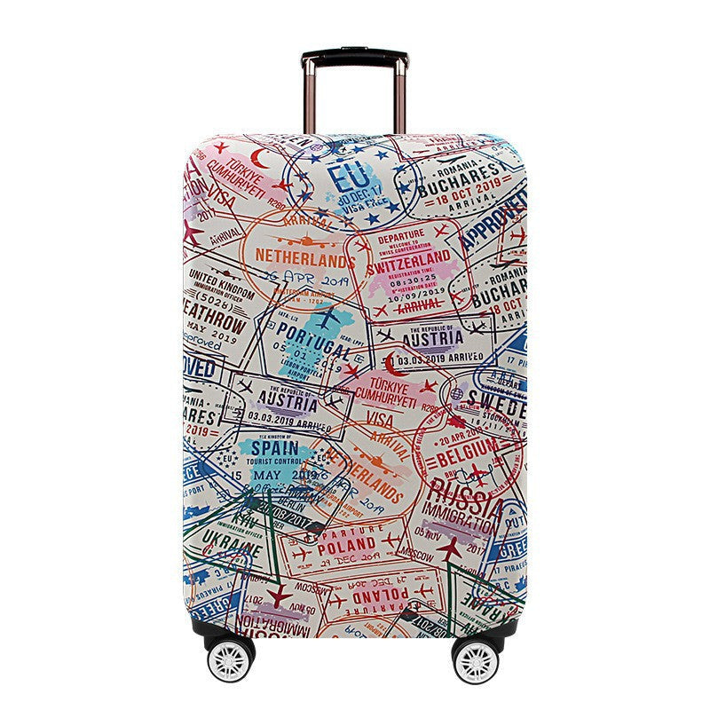 Unisex hard shell trolley with eye-catching marble print, telescopic handle and impact-resistant construction Kalsten