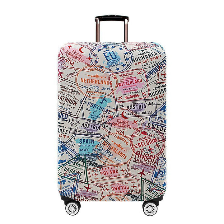 Unisex hard shell trolley with eye-catching marble print, telescopic handle and impact-resistant construction Kalsten