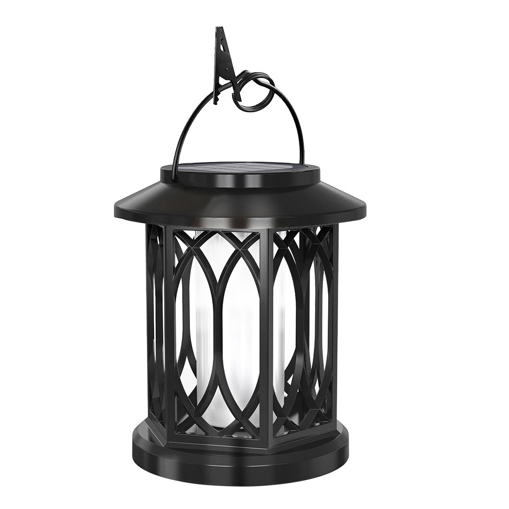 Decorative Solar Hanging Lantern With Metal Lattice Panels Kalsten