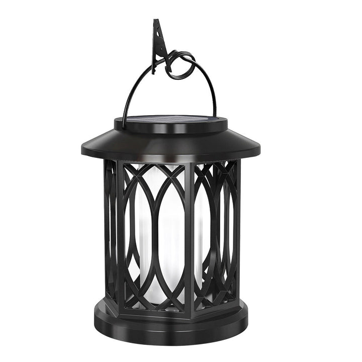 Decorative Solar Hanging Lantern With Metal Lattice Panels Kalsten