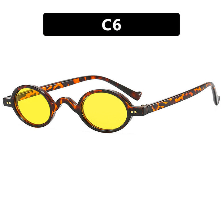 Women's round sunglasses with distinctive design and high-quality plastic frame Kalsten