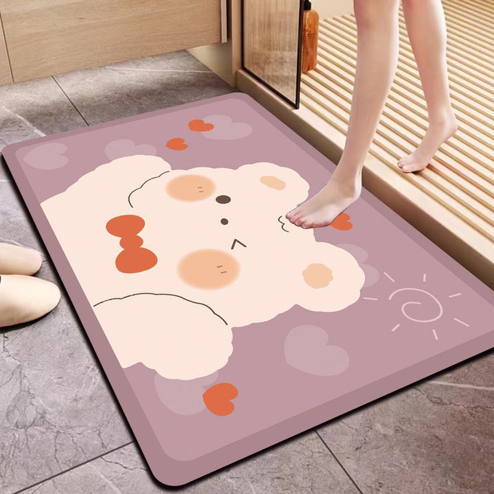 Cartoon Dog-Themed Bath Mat Kalsten