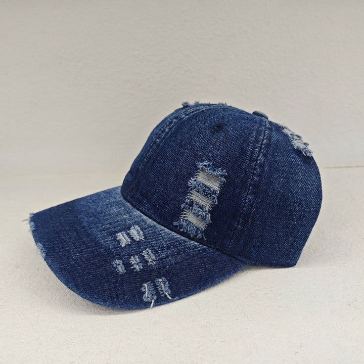 Women's Distressed Casual Denim Baseball Cap Kalsten