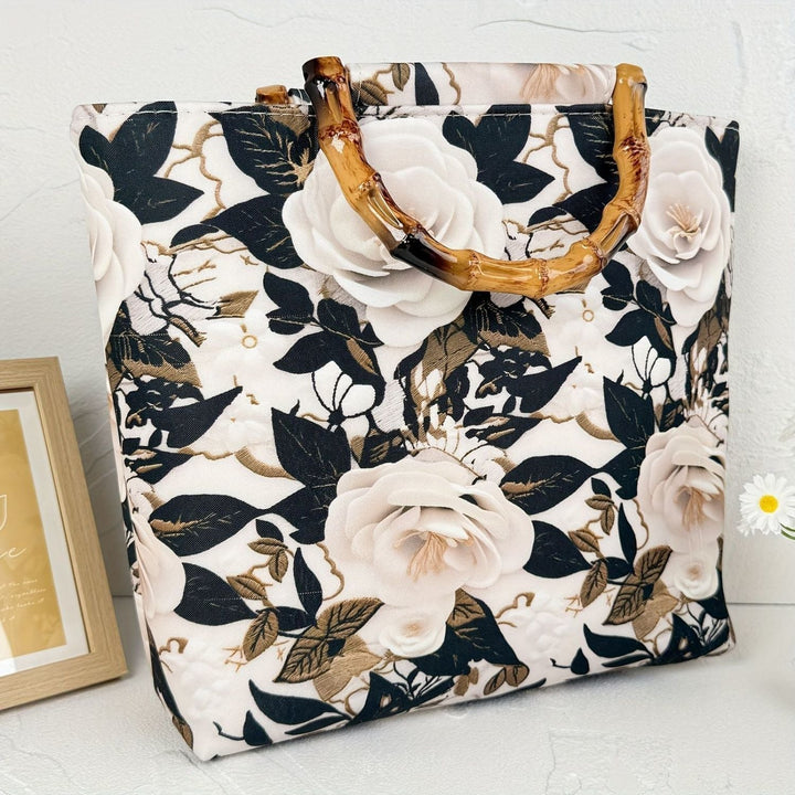 Beach bag with bamboo handles Kalsten