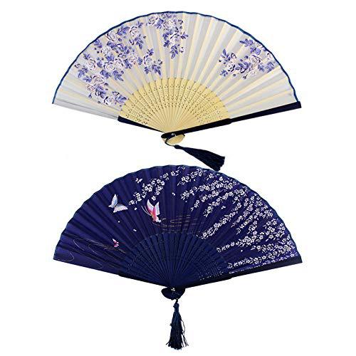 Women Elegant handcrafted fan with floral motifs Kalsten
