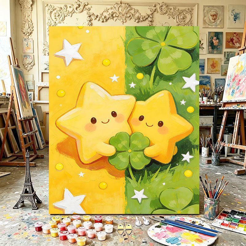 Playful Dual Element Canvas Art Kalsten