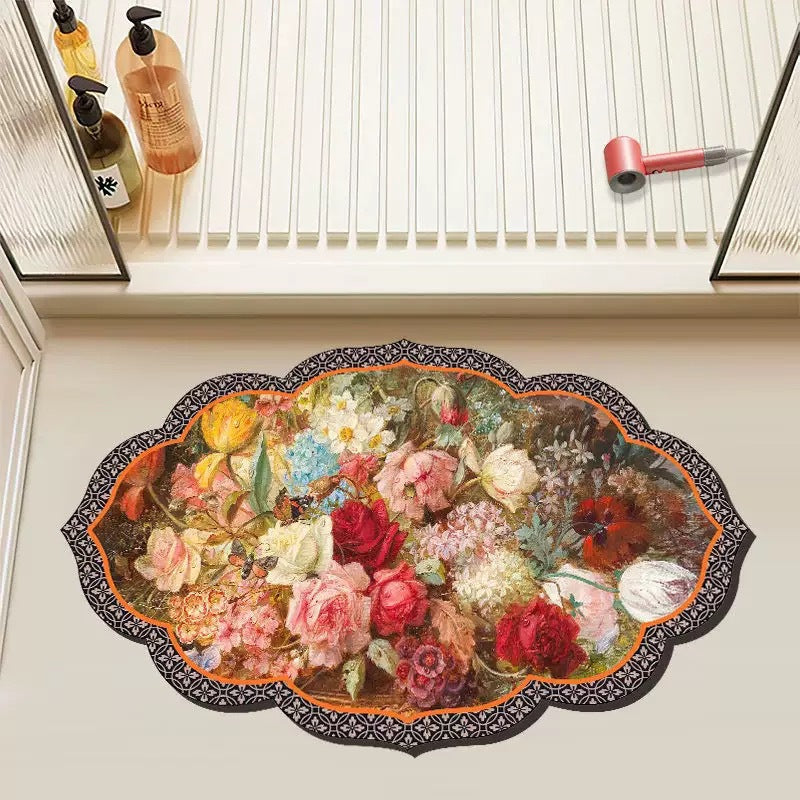 Floral-Themed Area Mat Kalsten