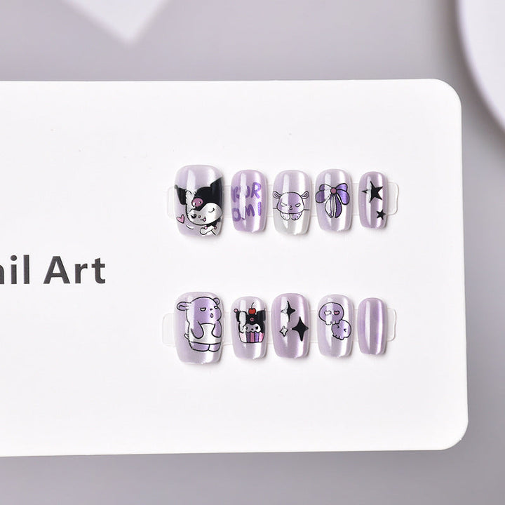 Artistic Cartoon-Themed Press-On Nail Set Kalsten