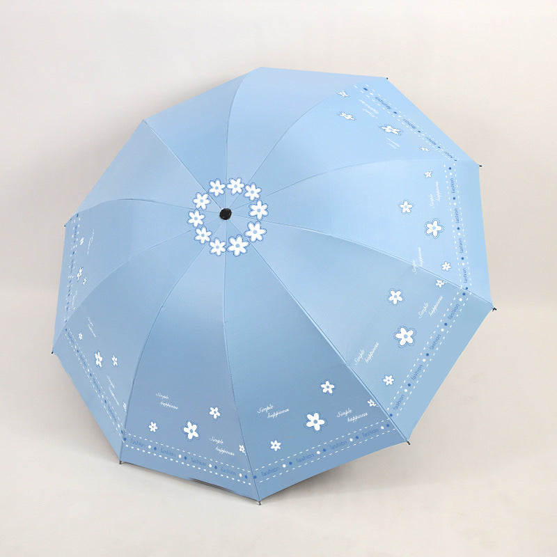 Women's Folding Umbrella with Floral Patterns and UV Protection Kalsten