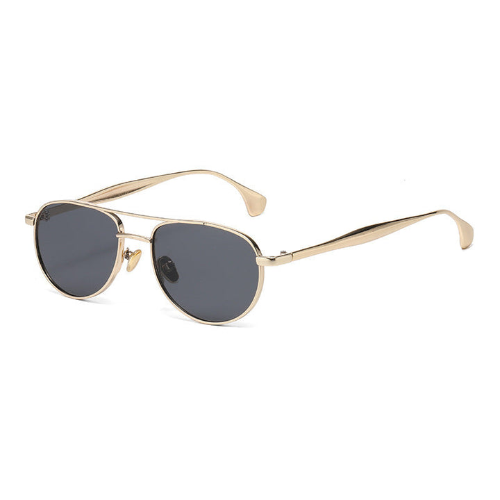 Ladies fashionable pilot sunglasses with elegant gold frame Kalsten
