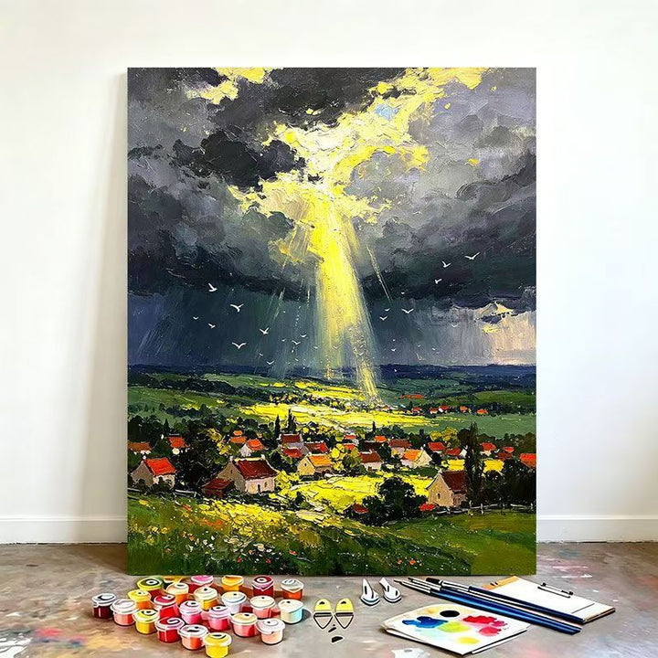 Scenic Rainbow Landscape Paint by Numbers Kit Kalsten