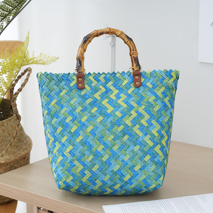 Handbag Made of Woven Bast Kalsten