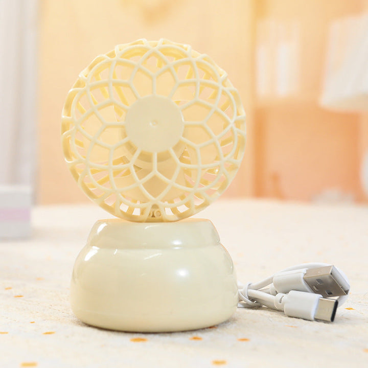 Women Portable USB Mini Fan in Stylish Plant Design Kalsten
