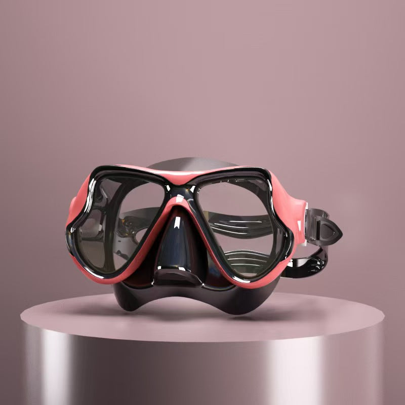 Diving mask with ergonomic design and a flexible snorkel Kalsten