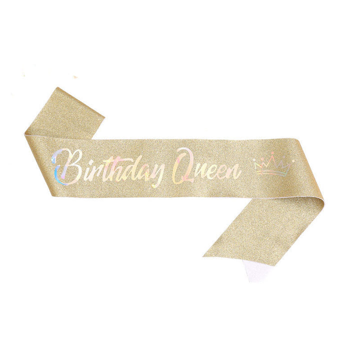 Women's festive birthday sash with glitter Kalsten