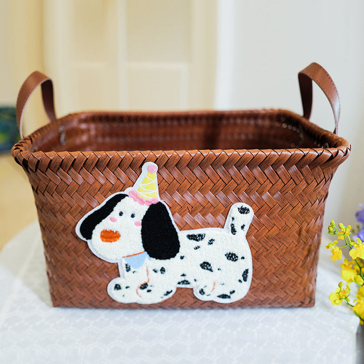 Playful storage basket with animal pattern Kalsten