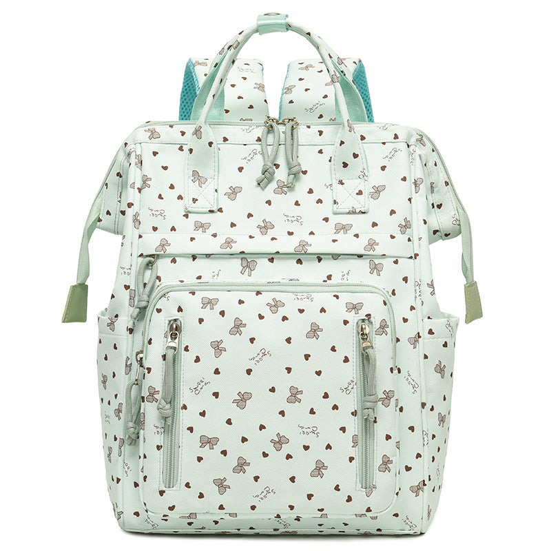 Stylish Heart-Printed Multi-Pocket Backpack kalsten